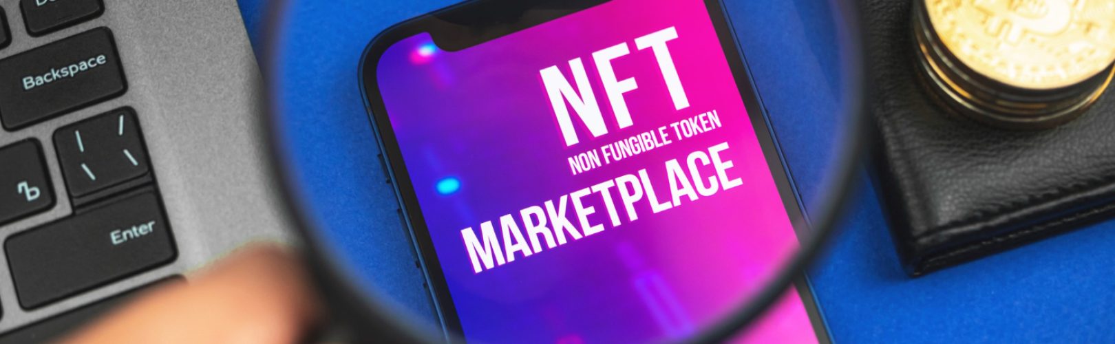 man-searching-nft-cryptoart-marketplace-future-art-with-non-fungible-token-crypto-currency-blockchain-tecnology-background-photo